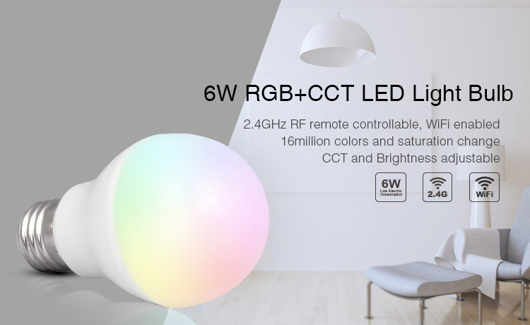 6W RGB+CCT LED Light Bulb